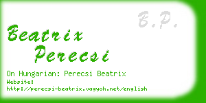 beatrix perecsi business card